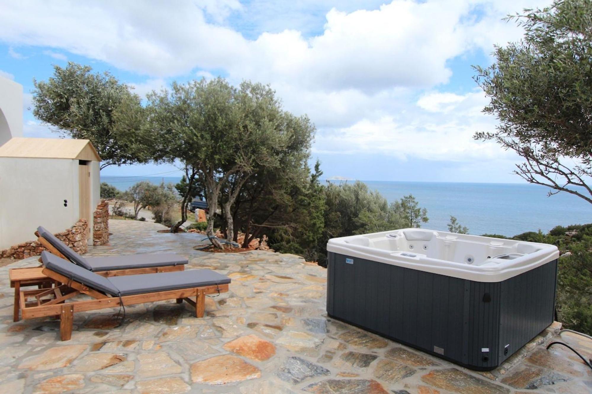 Villa Rouvis With Outdoor Hot Tub Ligaridia Eksteriør bilde